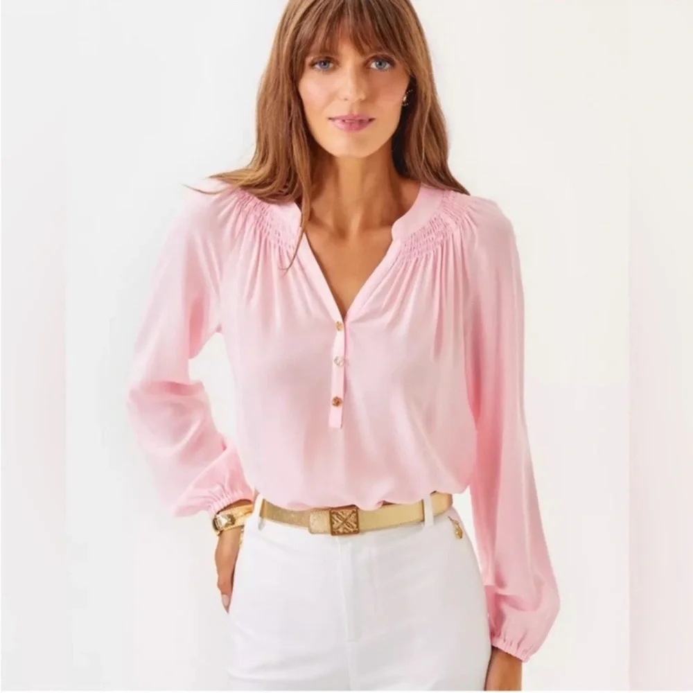 NWT Lilly Pulitzer Elsa Silk Top - Picture 2 of 6
